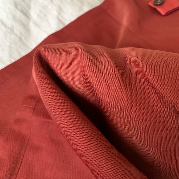 Ann Demuelemeester vintage red linen cropped wide leg pants - Picture 5 of 10